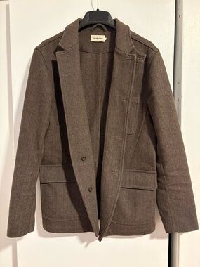 Taylor Stitch Brown Herringbone Blazer